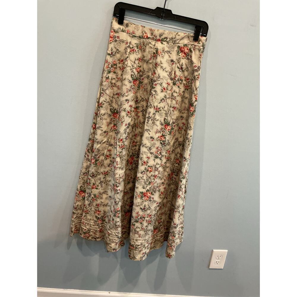 NEW Vintage Ralph Lauren‎ Button Front Maxi Skirt Cottage Rose Romantic Country - Picture 5 of 8